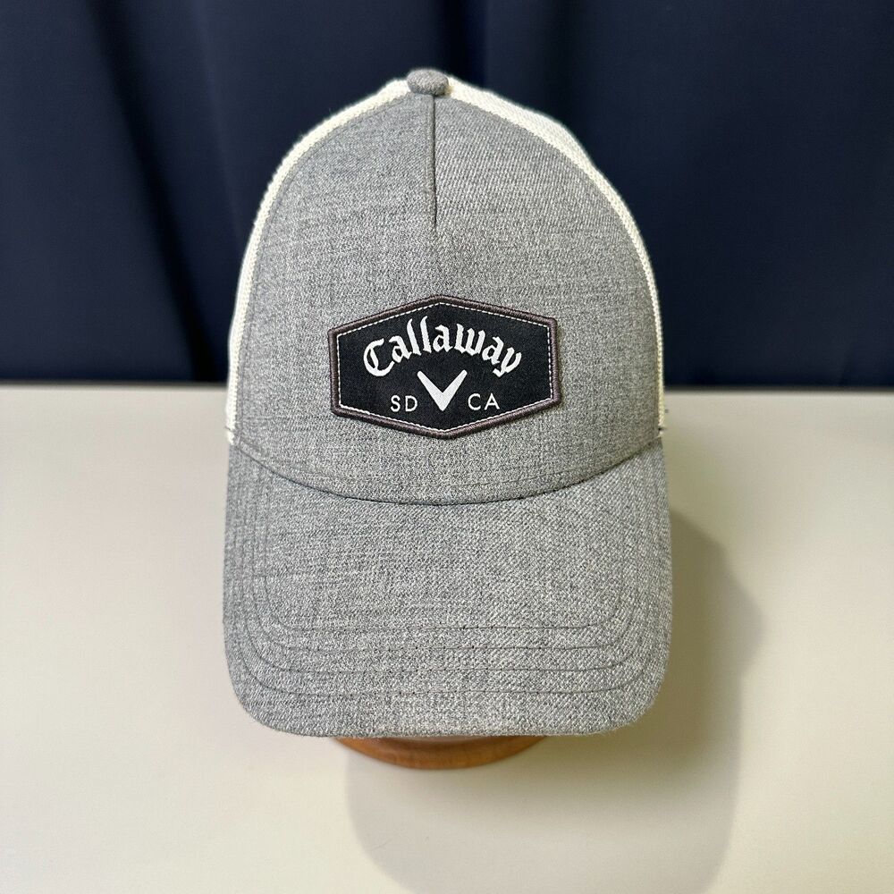 Callaway Golf SD CA San Diego Trucker Hat Gray Snapback Adjustable Mesh Cap